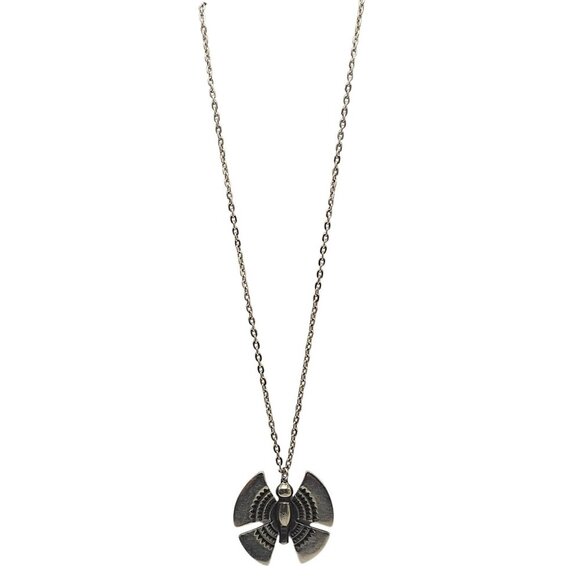 R. Tennesmed Sweden Pewter Butterfly Pendant Necklace With Chain 24 Inches Long - Picture 1 of 7